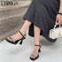Square Toe Muller Rhinestone Sexy Heel